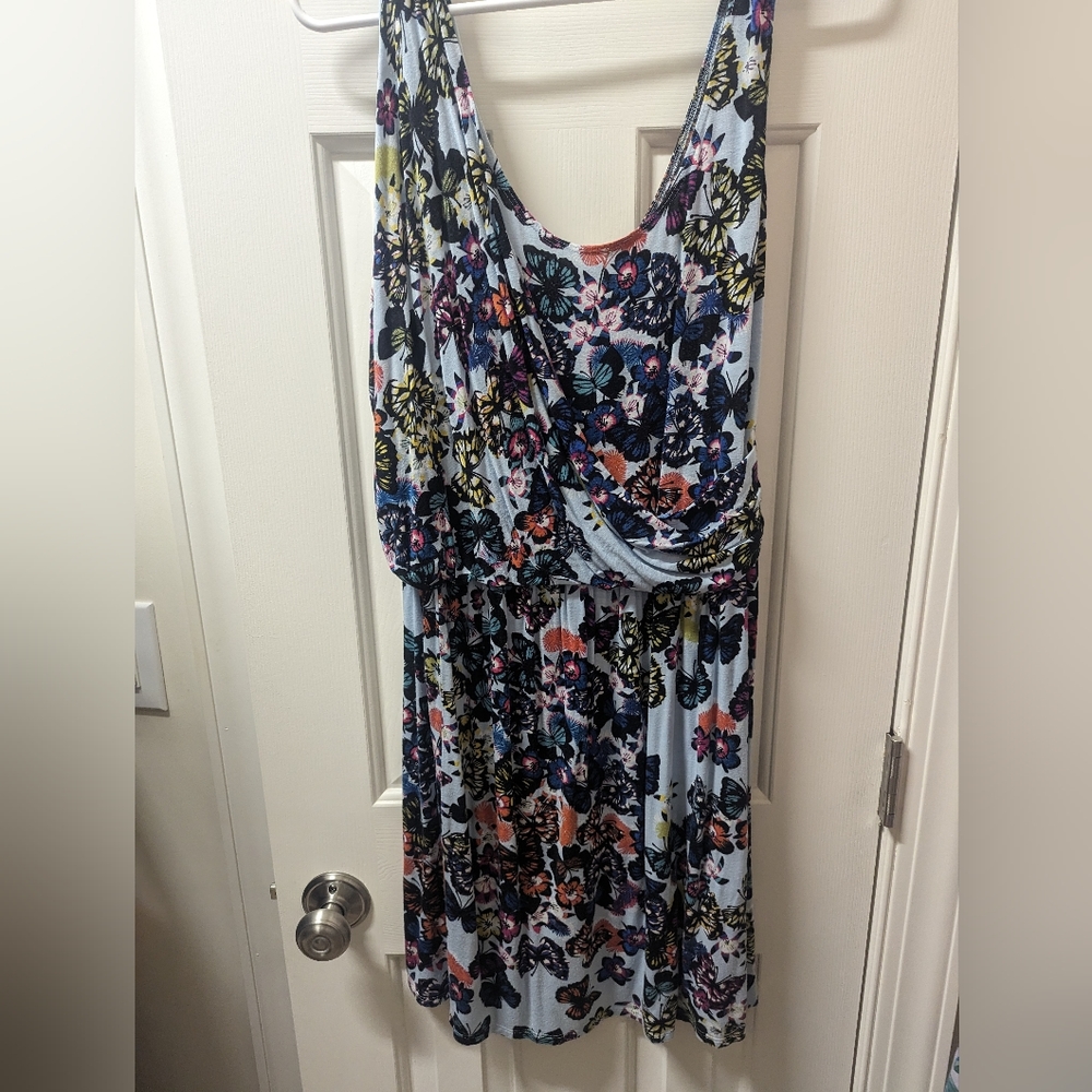 Anthropologie butterfly sleeveless Grecian dress